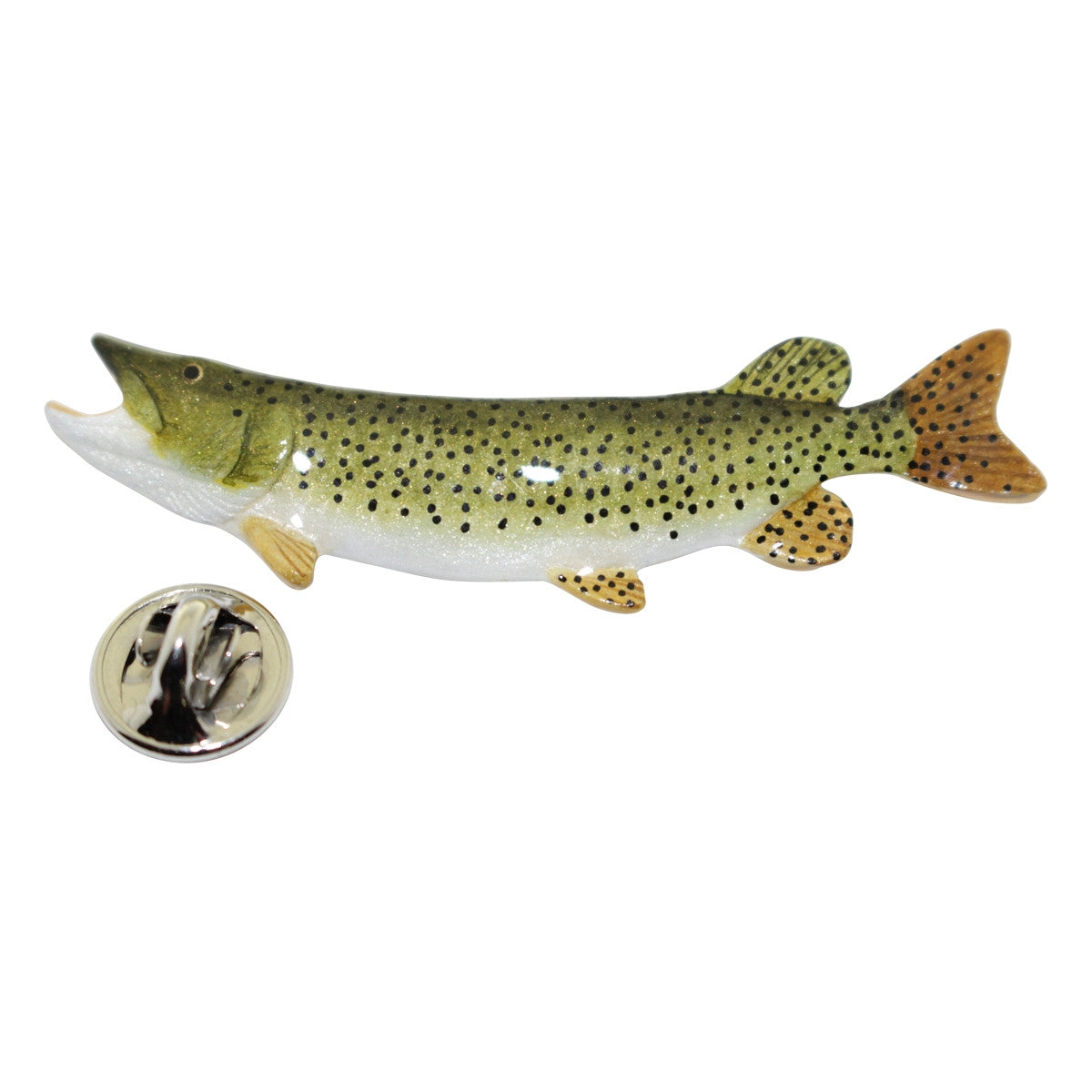 Muskellunge Pin ~ Hand Painted ~ Lapel Pin ~ Hand Painted Lapel Pin ~ Sarah's Treats & Treasures